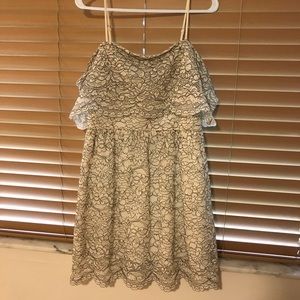 Francescas white and black lace dress